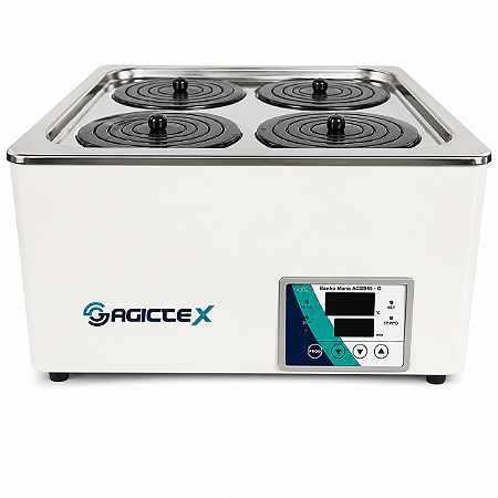 Banho Maria Digital 12 Litros 4 Bocas Agittex 220V mod. AXBMD-12