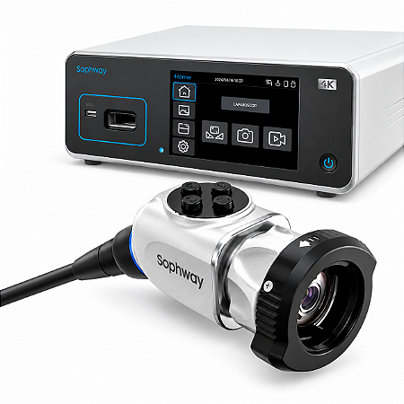 Sistema de Videocirurgia 3-Chip 4K com Endoscópio Rígido, Fonte LED e Insuflador