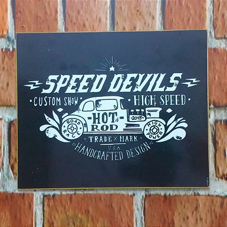 Placa em MDF 23 x 18 Speed Devils