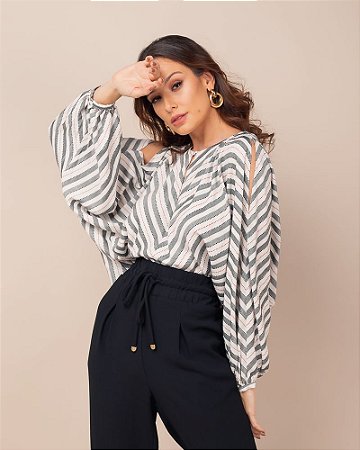 Blusa ampla feminina Clearance