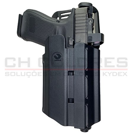 COLDRE OWB - ORPAZ T-40S - SPRINGFIELD XD | LANTERNA COMPACTA - LOWRIDE