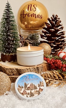 Vela Natalina em Lata 90 Gramas