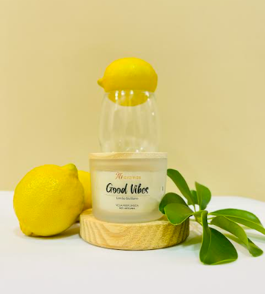 Vela Good Vibes  Clássica Limão Siciliano