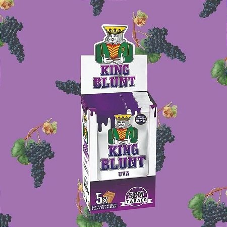 SEDA KING  BLUNT SABORES CAIXA COM 25 UNIDADES  - ESCOLHA O SABOR