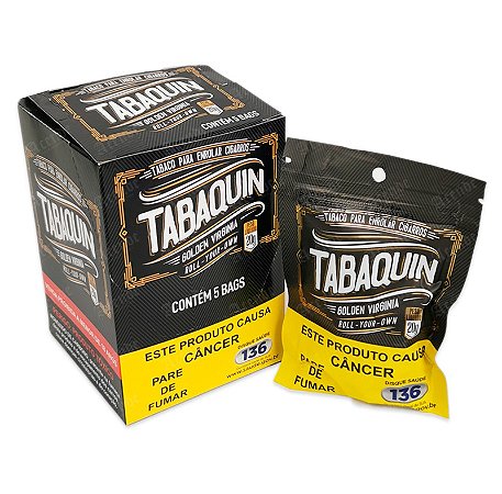 TABACO TABAQUIM- DISPLAY COM 5 PACOTES DE 20 GRMAS