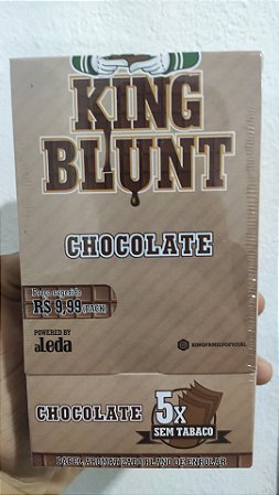 SEDA KING BLUNT SABOR   CHOCOLATE  CAIXA COM 25 UNIDADES