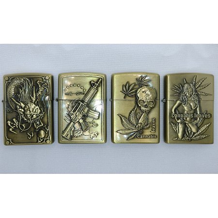 ISQUEIRO METAL MODELOS VARIADOS TIPO ZIPPO