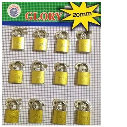 CADEADO 20 MM CARTELA COM 12 UN - PREÇO DE REVENDA R$ 7,00