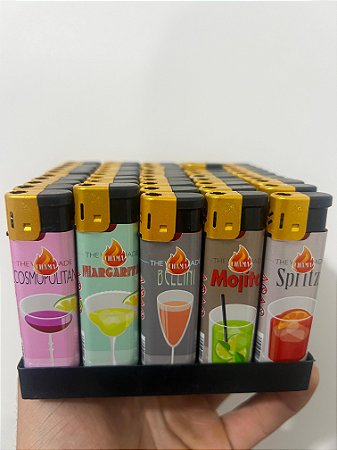 ISQUEIRO MAÇARICO COM 50 MODELO DRINK