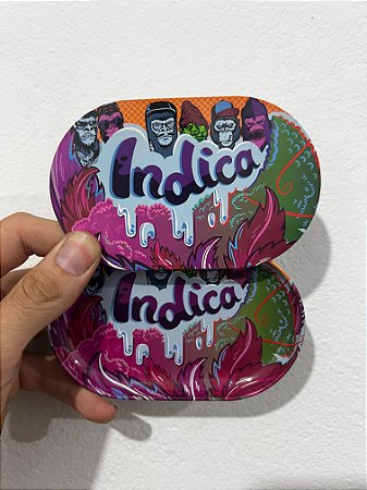 BANDEJA PEQUENA METAL COM TAMPA DE IMÃ MODELO INDICA