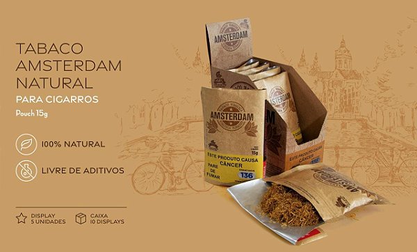 TABACO AMSTERDAM 15G DISPLAY COM 5 UNIDADES