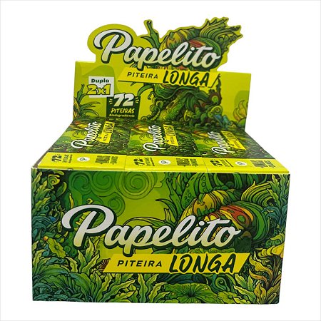 PITEIRA PAPELITO LONGA DUPLA DISPLAY COM 30 LIVRETOS DE 72 FOLHAS