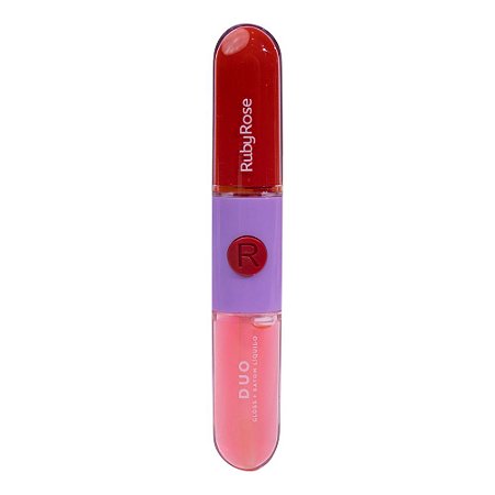 Batom & Gloss Duo Mood - LD02 - Ruby Rose