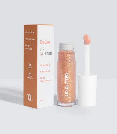 Lip Glitter - Cor Gold Glitter - Dailus