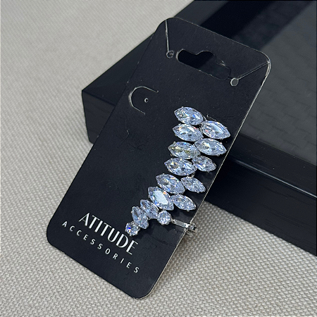 Maxi Piercing Fake com Pedrarias Cor: Prata