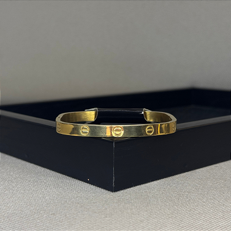 Bracelete Retangular AC Cor: Dourado