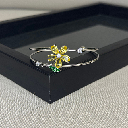 Bracelete Da Rosa Cor: Amarelo