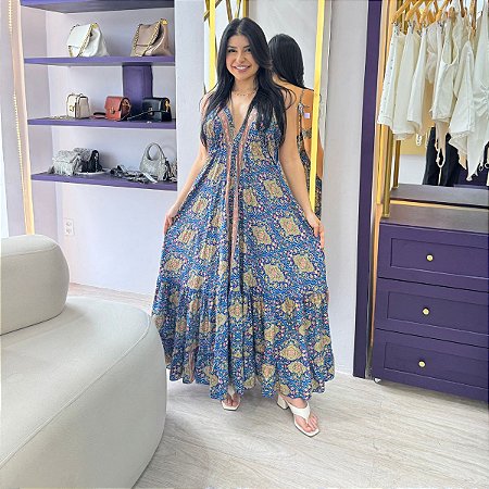 Vestido Longo Fluido Jade