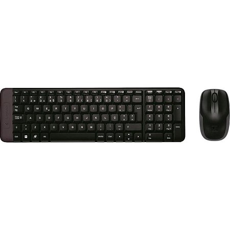 TECLADO E MOUSE SEM FIO PRETO LOGITECH MK220