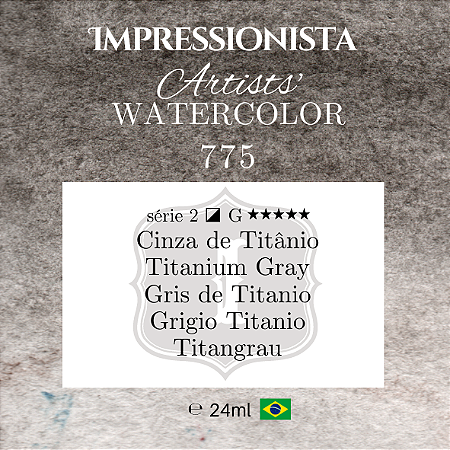 Impressionista Artists' Watercolor 24ml: 775 - Cinza de Titânio:  Série 2 - Aquarela Artesanal