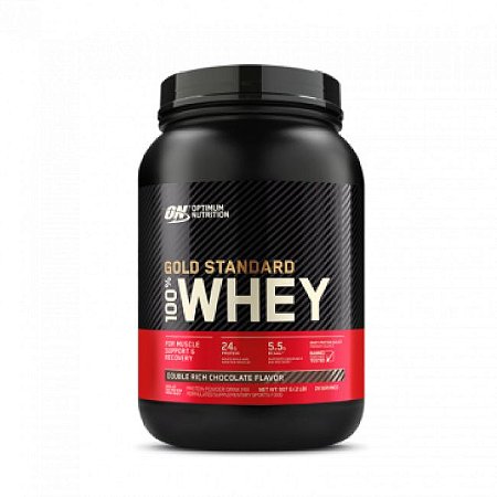 Whey Protein 100% Whey Gold Standard 2 Lbs (907g) - Optimum Nutrition - Sabor Double Rich Chocolate