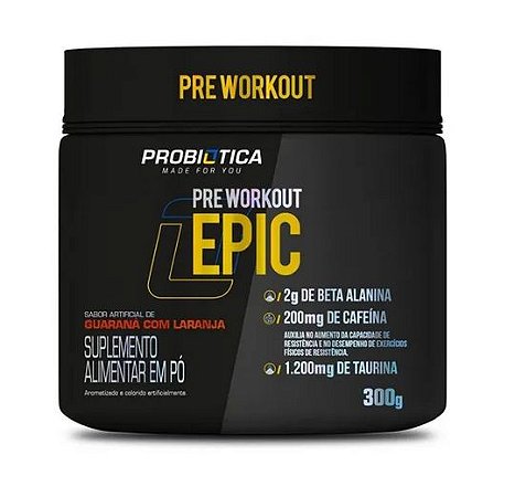 NEW Pre Treino Epic Probiotica 300g