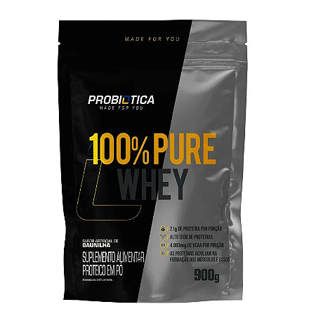 Whey Concentrado 100% Probiotica Refil - 900g