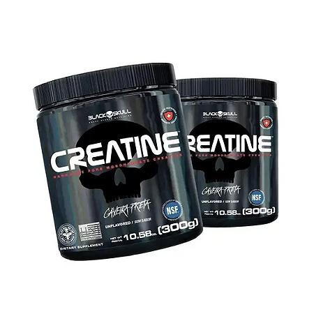 COMBO 2X CREATINAS BLACK SKULL 300G 100% PURAS