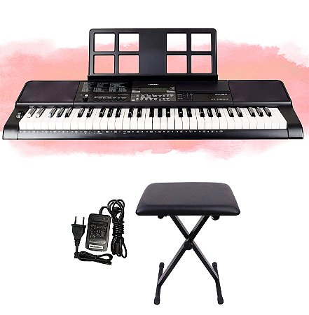 Kit Teclado Casio CTX800 USB Musical 61 Teclas Com Banqueta