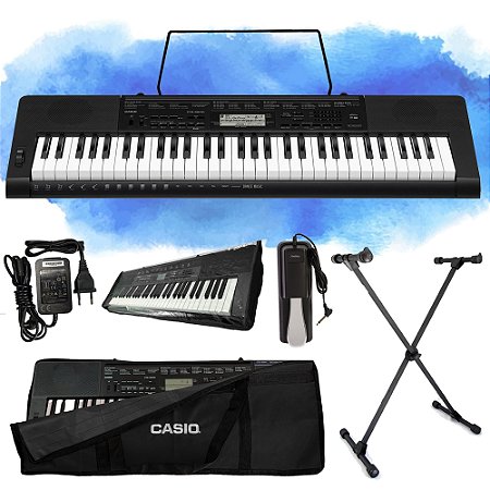 Kit Teclado Casio CTK3500 Arranjador Musical Completo Capa Preta Pedal -  Supernova Musical