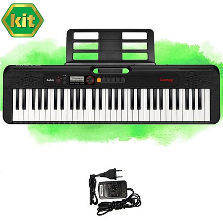 Teclado Casio Tone CT-S195 BK Musical 5/8 61 Teclas Preto