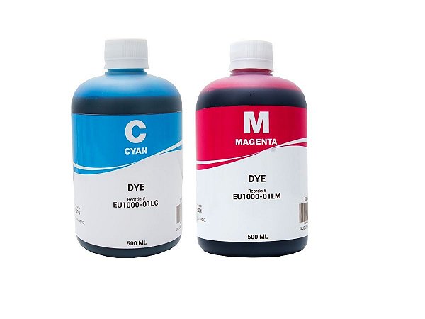 2 x 500 ML TINTA INKTEC PARA EPSON MAGENTA E CIANO