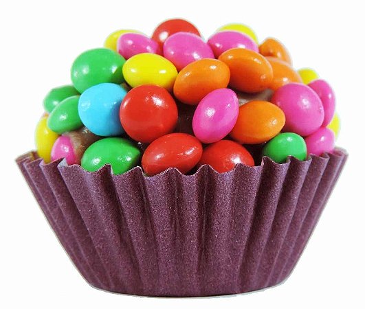 Brigadeiro Gourmet M&Ms Confete Colorido Chocolate Ao Leite Belga - Caixa Com 30 Unidades