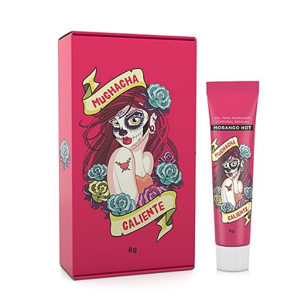 Gel Excitante Beijável Muchacha Caliente Morango - 8g