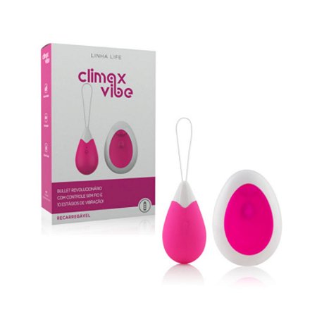 Vibrador Bullet Multivelocidade Clímax Vibe – Branco com Rosa