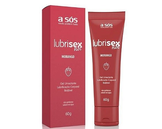 Gel Lubrificante Lubrisex Morango Hot - 60g