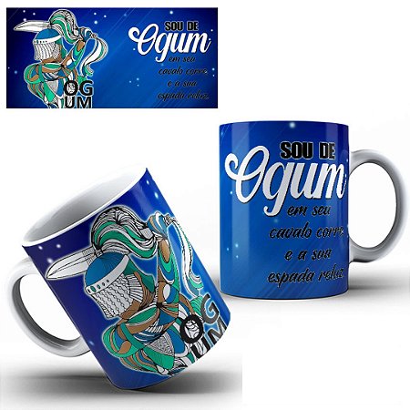 Canecas de Orixas Ogum  - Umbanda - Candomblé