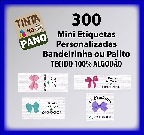 300 Mini Bandeirinha/Palito para Laços ou Pequenos Artesanatos