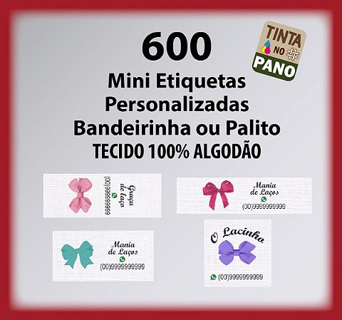 600 Mini Bandeirinha/Palito para Laços ou Pequenos Artesanatos