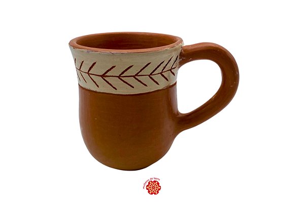 ARTESANATO CERÂMICO CANECA ESPINHA DE PEIXE