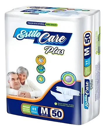 Pacotão Fralda Geriátrica Adulto Estilo Care M com 50