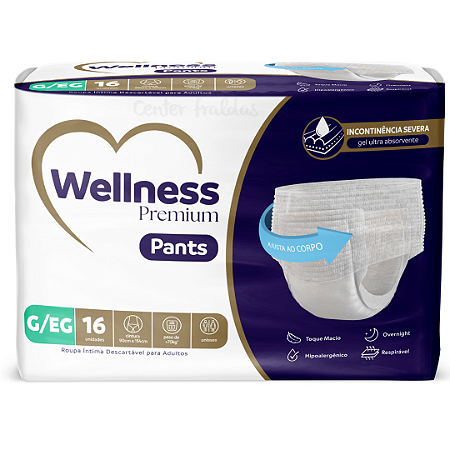 Fralda Geriatrica Adulto Pants Calça Wellness Premium G/XG