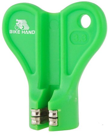 FERRAMENTA PARA ALINHAMENTO DE RAIOS (3.3mm) BIKE HAND  - VERDE - YC-1R-2