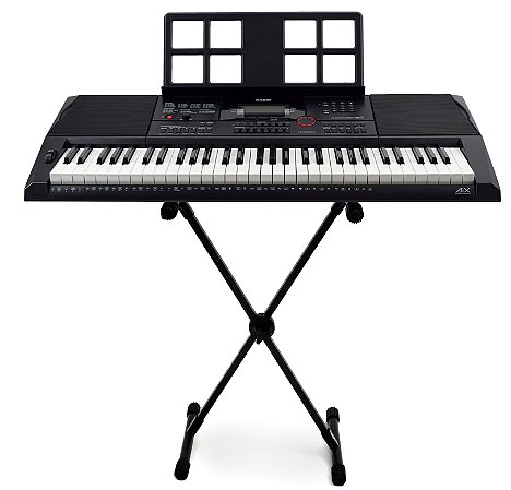 Kit Teclado Casio Profissional CT-X3000 USB 5/8 61 Teclas Com Suporte