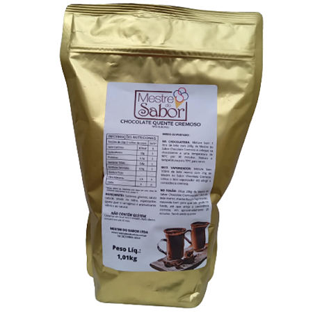 Chocolate Quente Cremoso Padrão Europeu Mestre do Sabor 1,01kg