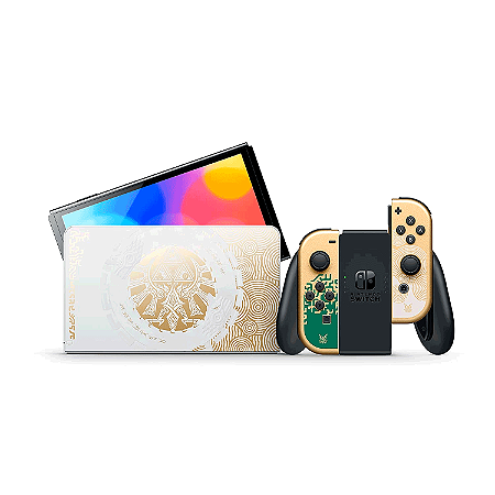 Nintendo Switch Desbloqueado OLED Zelda 64GB + cartão de 256GB