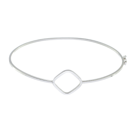 Pulseira Bracelete De Prata 925 Losango legitima feminina