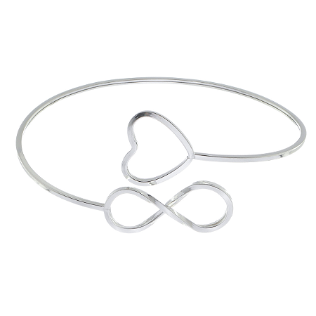 Oferta Bracelete Pulseira Feminina lisa Prata 925 Legítima
