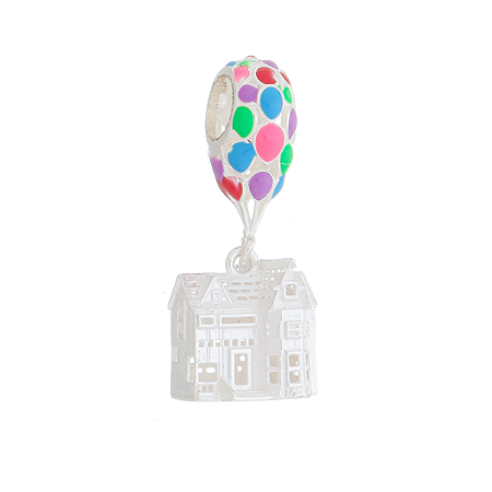 Berloque Casa Balão Chaveiro Aventura Adventure Prata 925