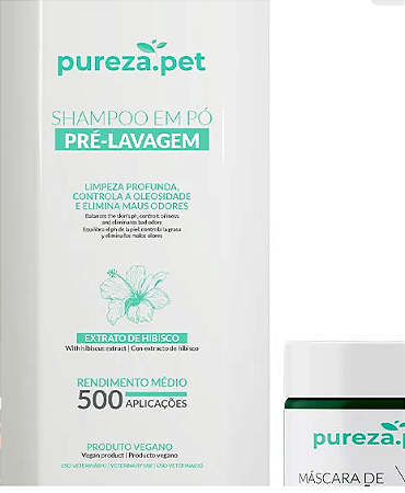 KIT - PET-SHAMPOO EM PÓ + MÁSCARA DE COLORAÇÃO - VERDE PURO
